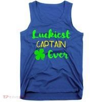 Luckiest Captain Ever St Patrick's Day Irish Boat Boating Cute Gift Tank Top thumb 0