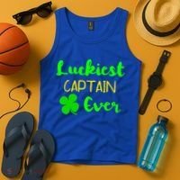 Luckiest Captain Ever St Patrick's Day Irish Boat Boating Cute Gift Tank Top thumb 4