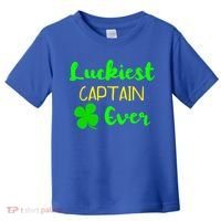 Luckiest Captain Ever St Patrick's Day Irish Boat Boating Cute Gift Toddler T-Shirt thumb 0