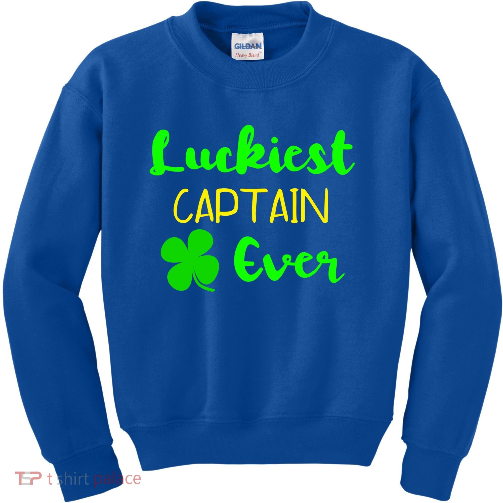 Luckiest Captain Ever St Patrick's Day Irish Boat Boating Cute Gift Kids Sweatshirt