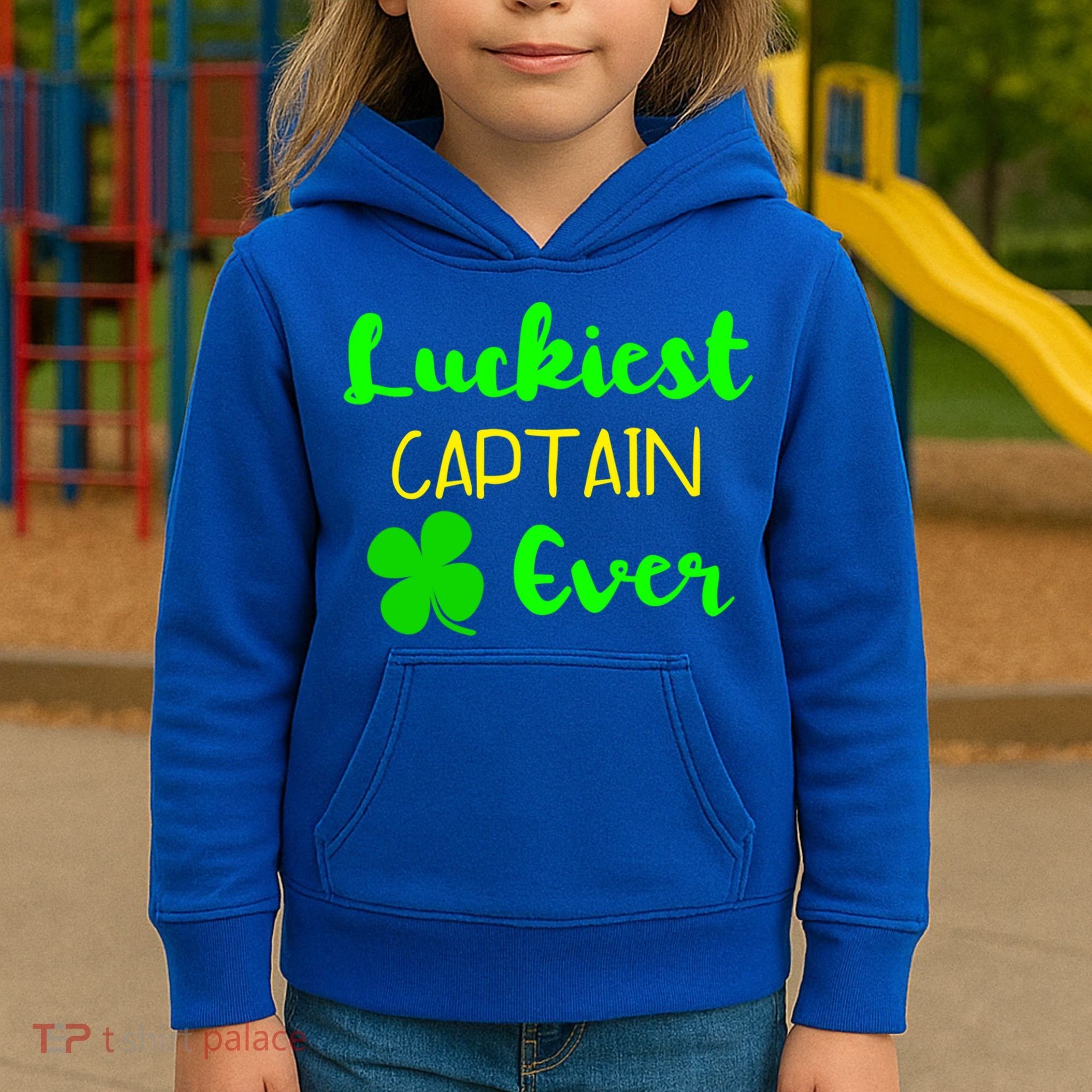 Luckiest Captain Ever St Patrick's Day Irish Boat Boating Cute Gift Kids Hoodie