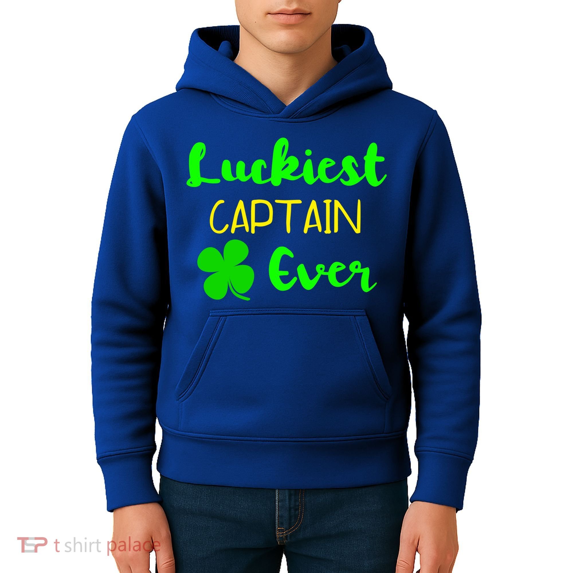 Luckiest Captain Ever St Patrick's Day Irish Boat Boating Cute Gift Kids Hoodie