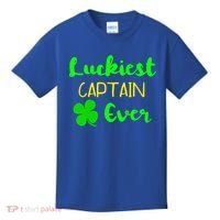 Luckiest Captain Ever St Patrick's Day Irish Boat Boating Cute Gift Kids T-Shirt thumb 0