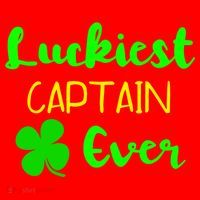 Luckiest Captain Ever St Patrick's Day Irish Boat Boating Cute Gift Santa Hat thumb 1