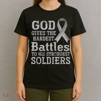 Lung Cancer Fighter Christian Lung Cancer Awareness T-Shirt thumb 4