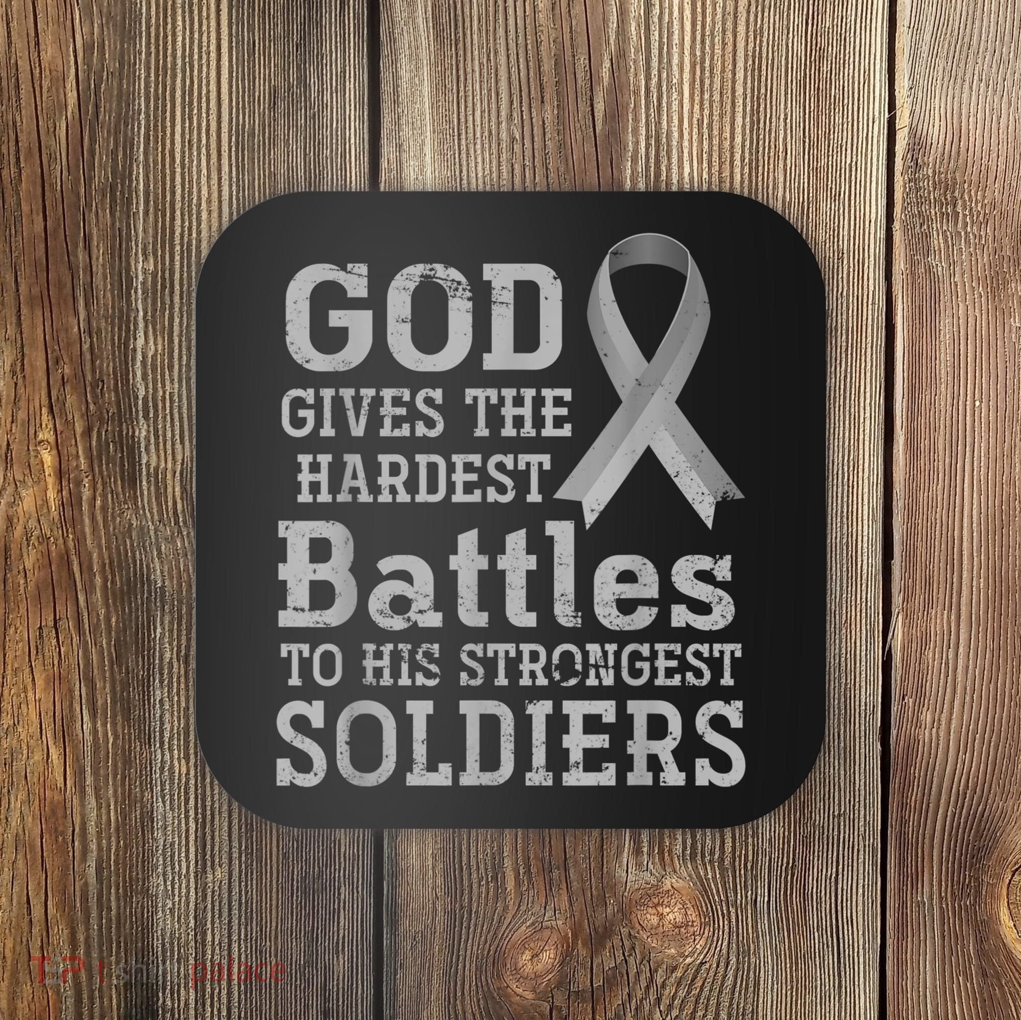 Lung Cancer Fighter Christian Lung Cancer Awareness Coaster
