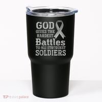 Lung Cancer Fighter Christian Lung Cancer Awareness Tumbler thumb 0