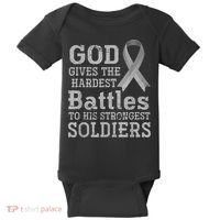Lung Cancer Fighter Christian Lung Cancer Awareness Baby Bodysuit thumb 0