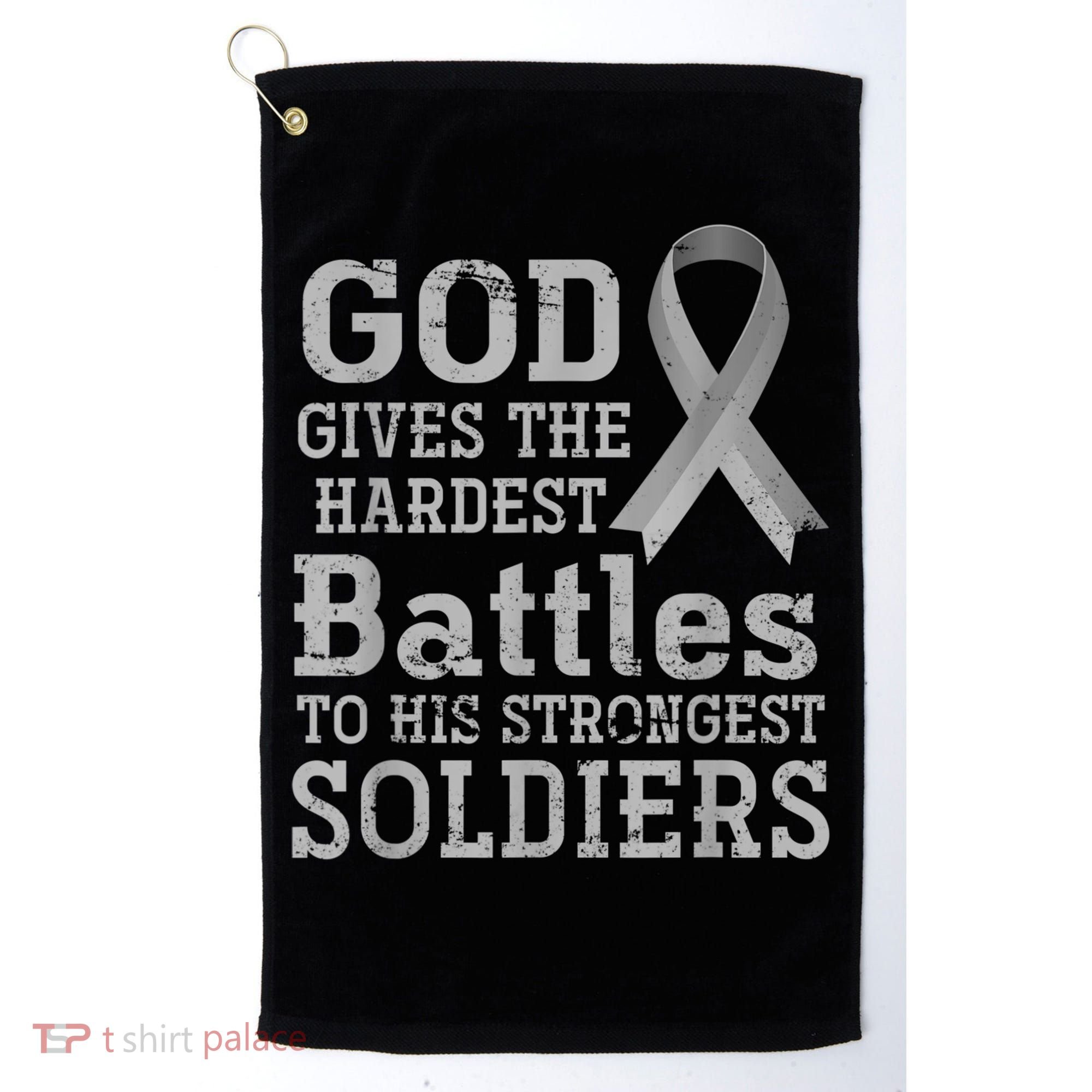 Lung Cancer Fighter Christian Lung Cancer Awareness Golf Towel