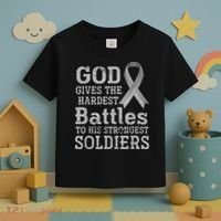 Lung Cancer Fighter Christian Lung Cancer Awareness Toddler T-Shirt thumb 3
