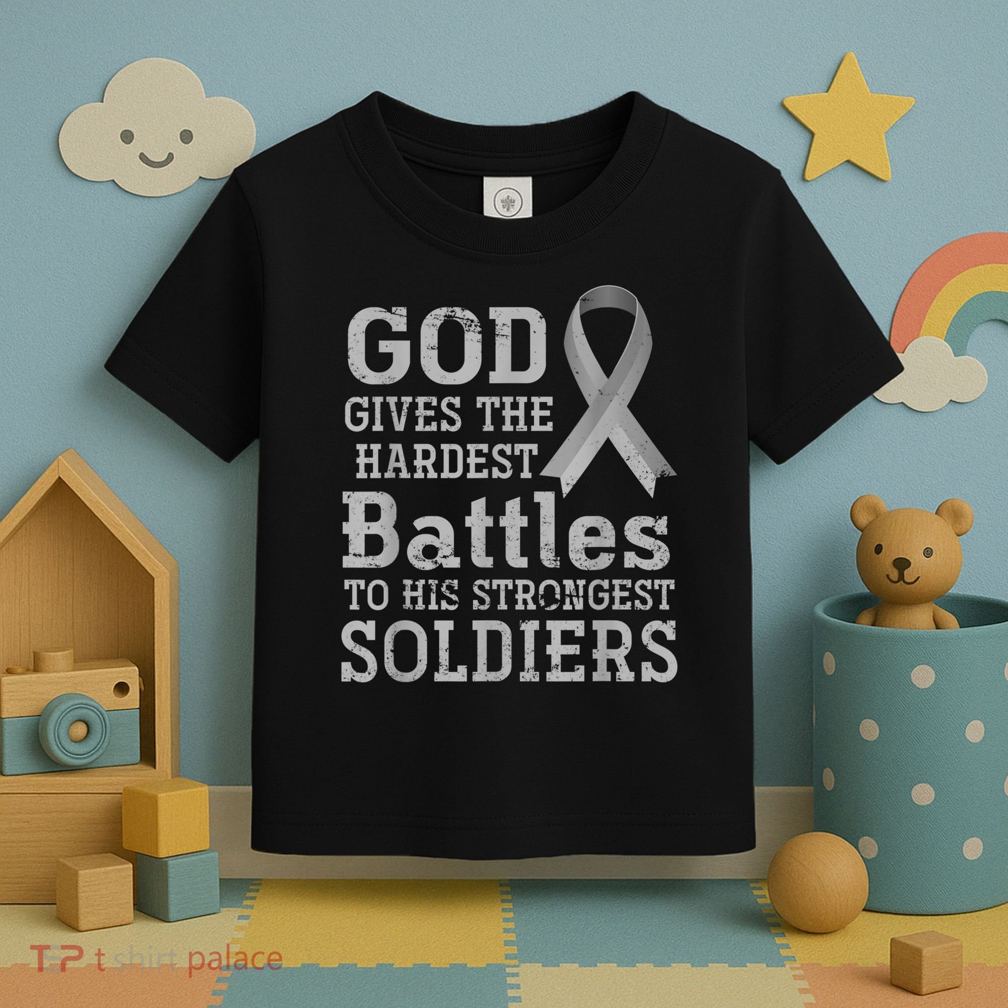 Lung Cancer Fighter Christian Lung Cancer Awareness Toddler T-Shirt