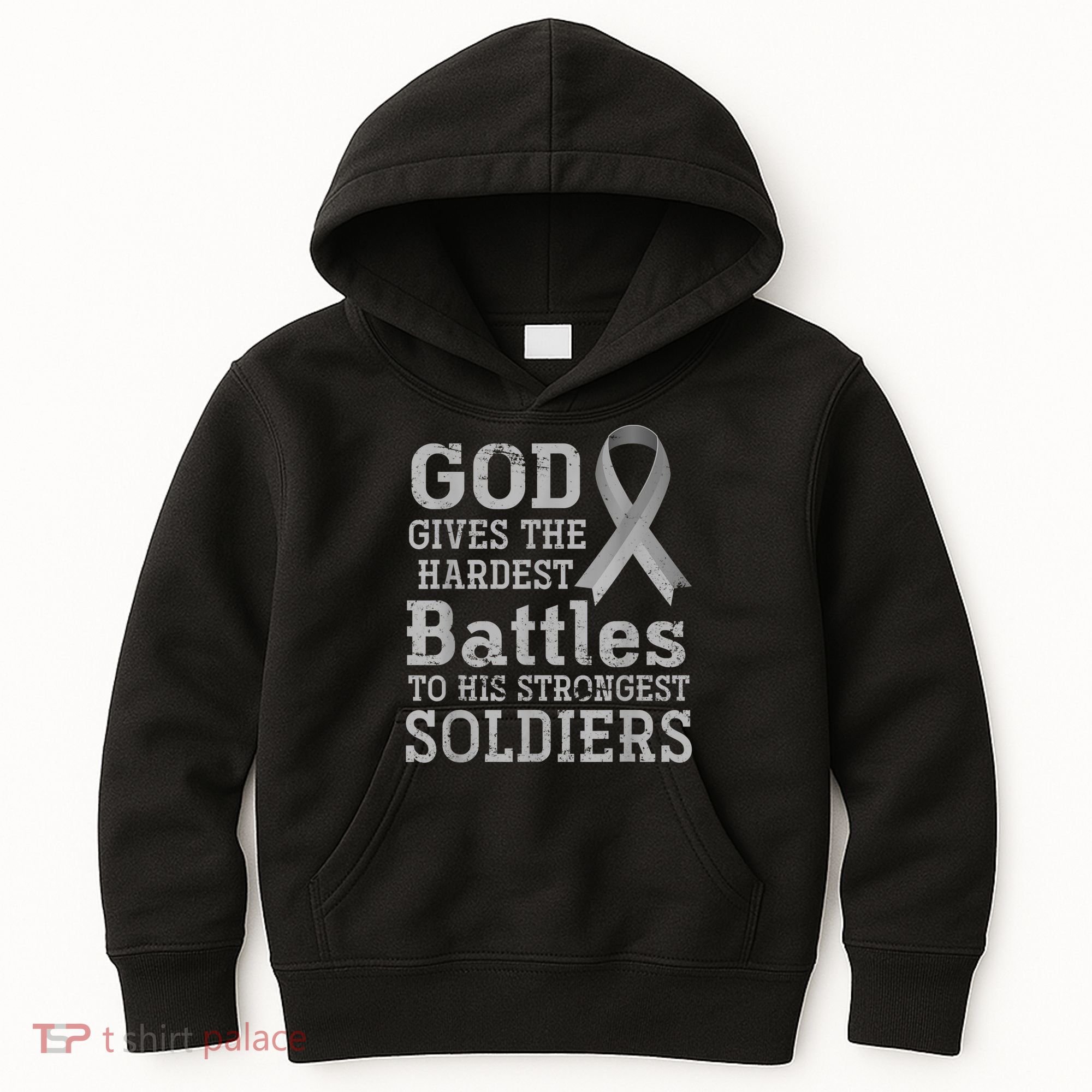 Lung Cancer Fighter Christian Lung Cancer Awareness Kids Hoodie