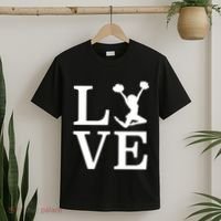 Love Cheer For Lover Cheerleader T-Shirt thumb 2