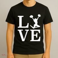 Love Cheer For Lover Cheerleader T-Shirt thumb 3