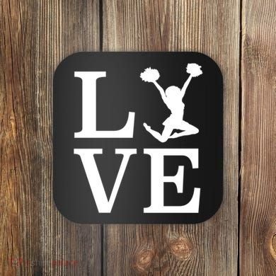 Love Cheer For Lover Cheerleader Coaster