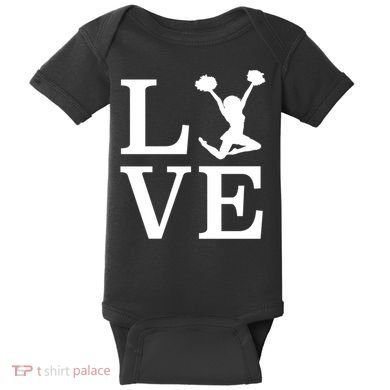 Love Cheer For Lover Cheerleader Baby Bodysuit