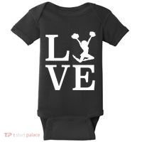 Love Cheer For Lover Cheerleader Baby Bodysuit thumb 0