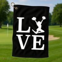 Love Cheer For Lover Cheerleader Golf Towel thumb 1