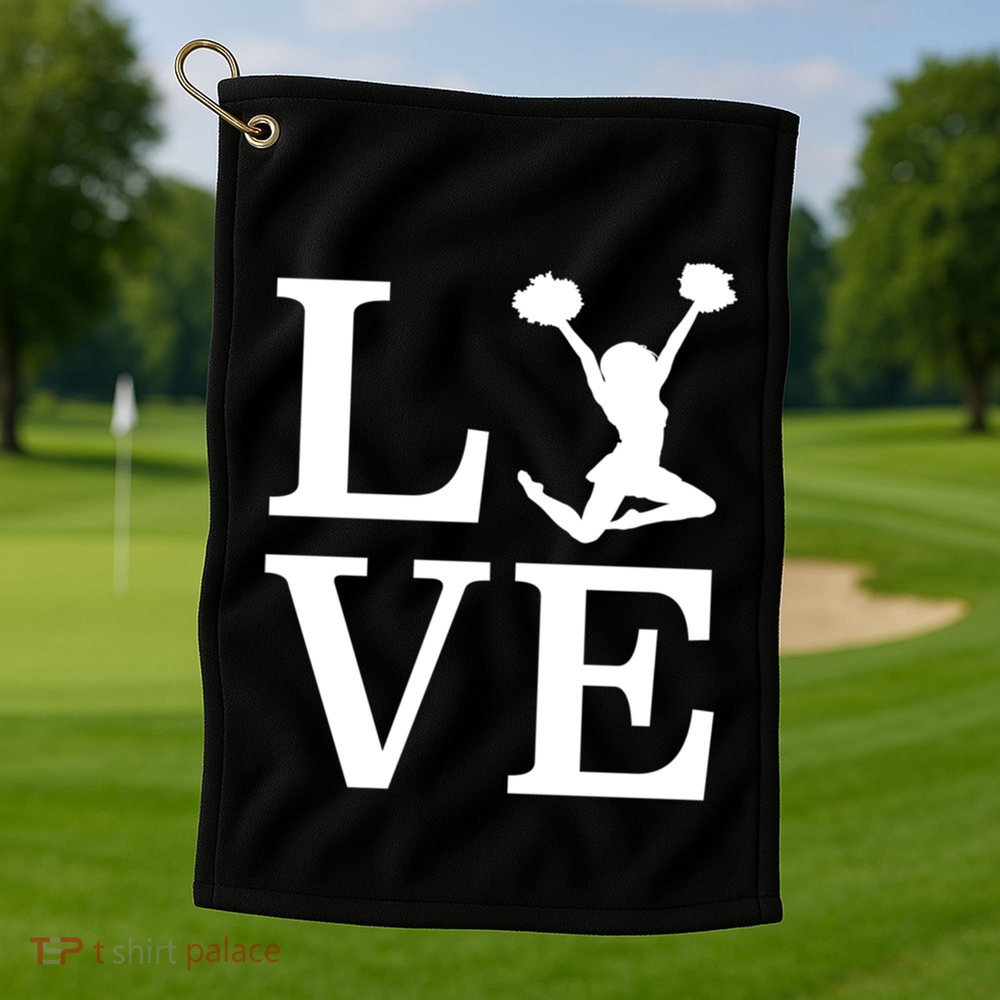 Love Cheer For Lover Cheerleader Golf Towel