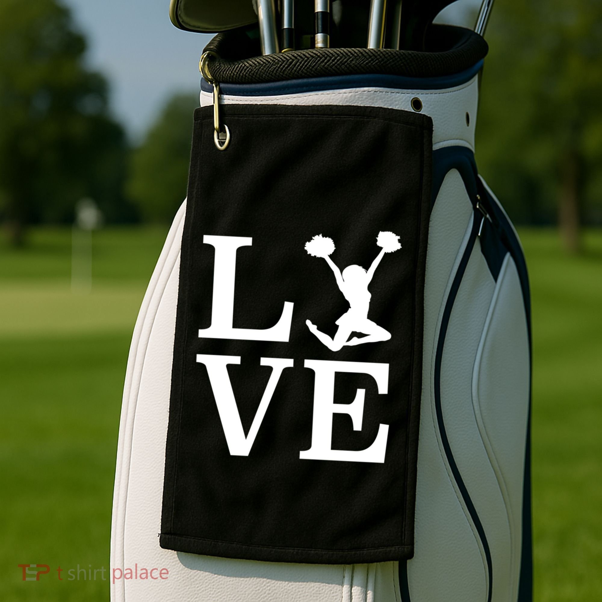 Love Cheer For Lover Cheerleader Golf Towel