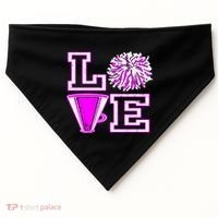 Love Cheer For N Cheerleader Gift USA-Made Doggie Bandana thumb 0