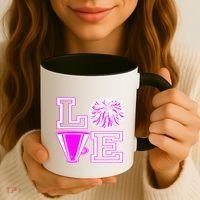 Love Cheer For N Cheerleader Gift Coffee Mug thumb 3