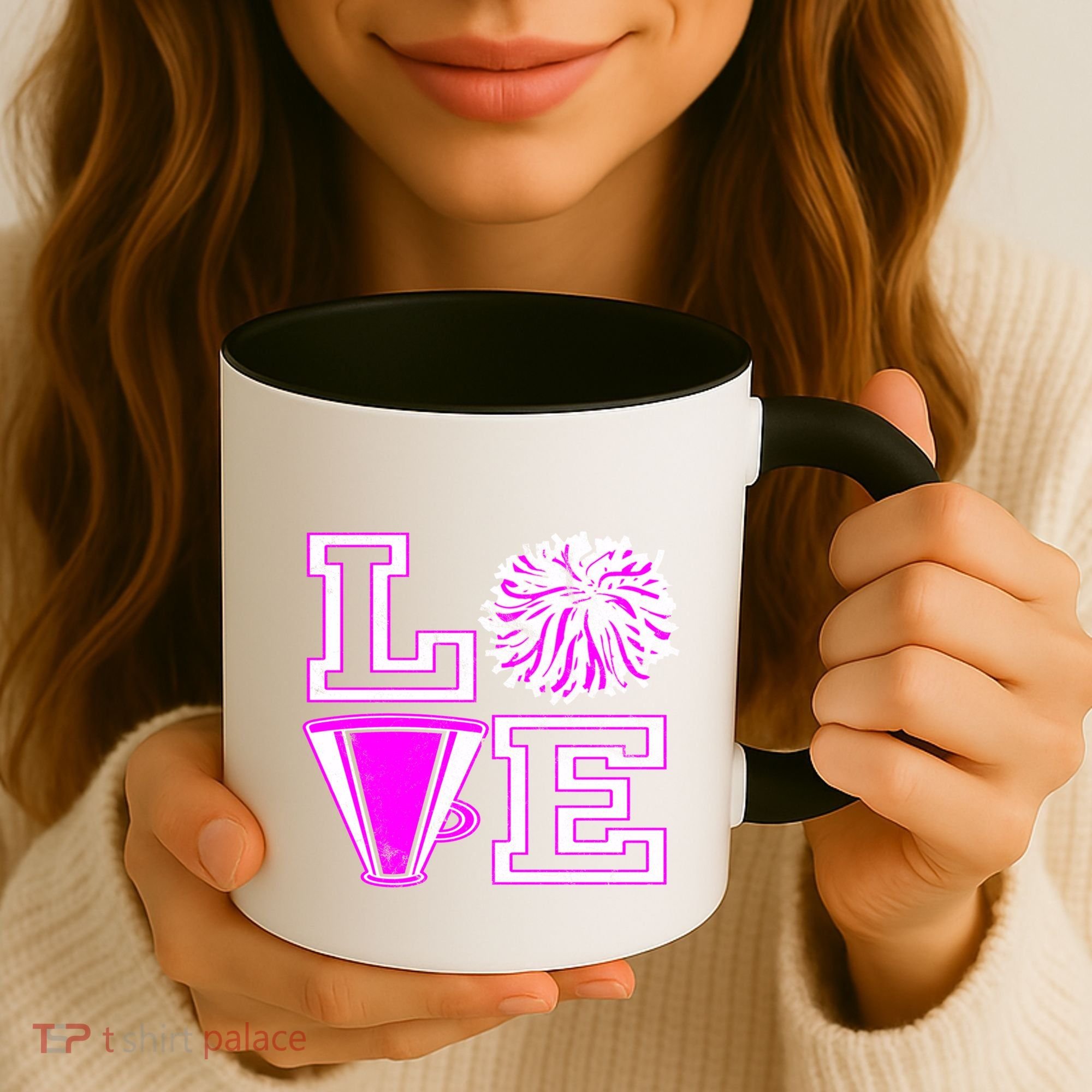 Love Cheer For N Cheerleader Gift Coffee Mug