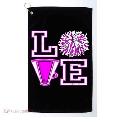 Love Cheer For N Cheerleader Gift Golf Towel