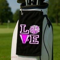 Love Cheer For N Cheerleader Gift Golf Towel thumb 2
