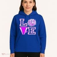 Love Cheer For N Cheerleader Gift Hoodie thumb 5