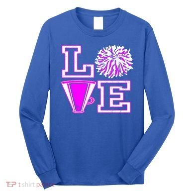 Love Cheer For N Cheerleader Gift Long Sleeve Shirt