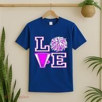 Love Cheer For N Cheerleader Gift T-Shirt thumb 2