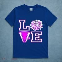 Love Cheer For N Cheerleader Gift T-Shirt thumb 5