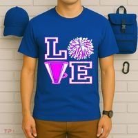 Love Cheer For N Cheerleader Gift T-Shirt thumb 6