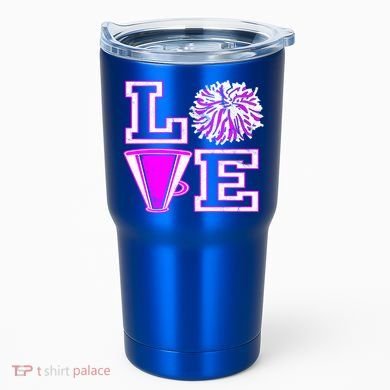Love Cheer For N Cheerleader Gift Tumbler