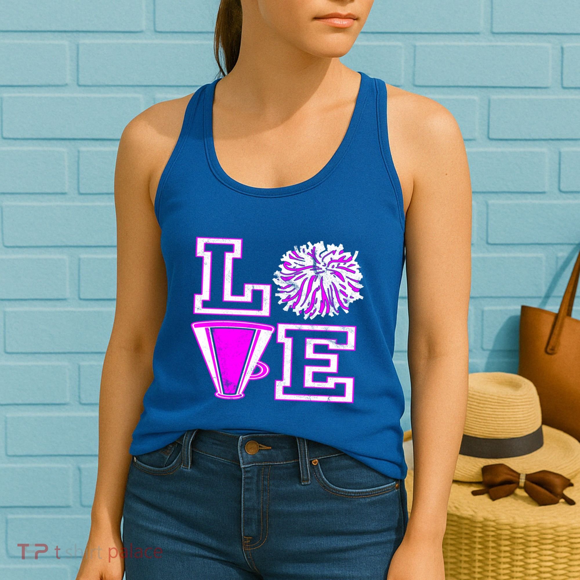 Love Cheer For N Cheerleader Gift Women's Tank Top
