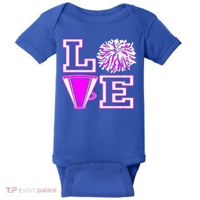 Love Cheer For N Cheerleader Gift Baby Bodysuit