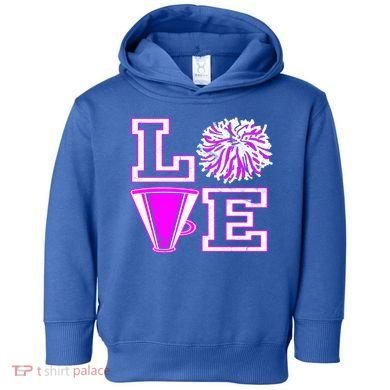 Love Cheer For N Cheerleader Gift Toddler Hoodie