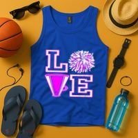 Love Cheer For N Cheerleader Gift Tank Top thumb 4