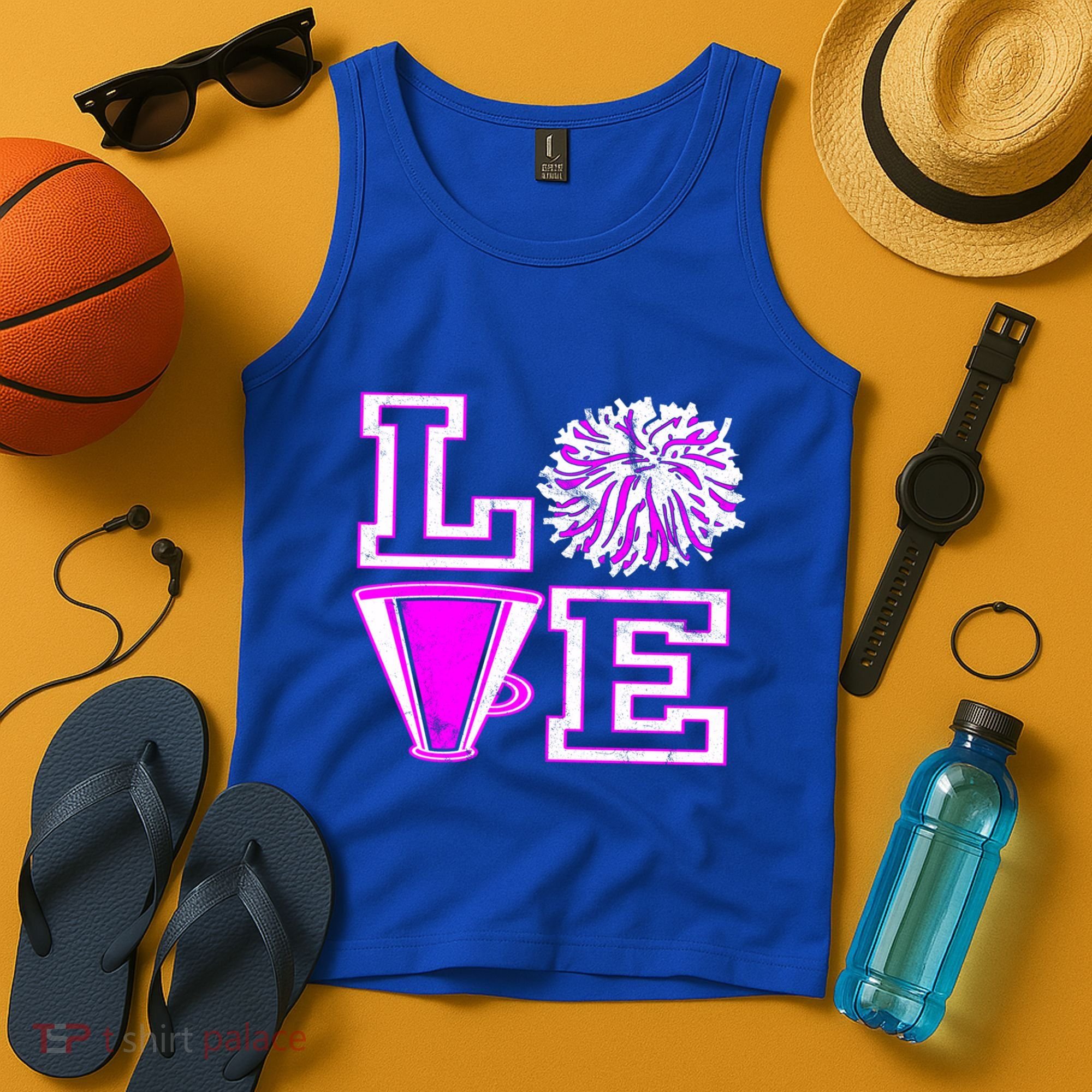 Love Cheer For N Cheerleader Gift Tank Top