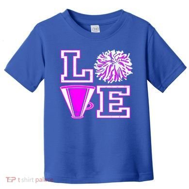 Love Cheer For N Cheerleader Gift Toddler T-Shirt