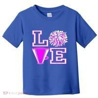 Love Cheer For N Cheerleader Gift Toddler T-Shirt thumb 0