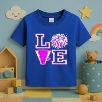 Love Cheer For N Cheerleader Gift Toddler T-Shirt thumb 3