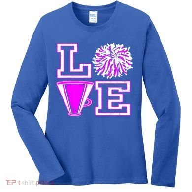 Love Cheer For N Cheerleader Gift Women's Long Sleeve Shirt
