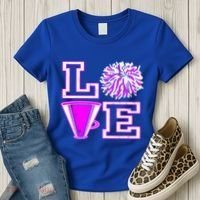 Love Cheer For N Cheerleader Gift Women's T-Shirt thumb 3