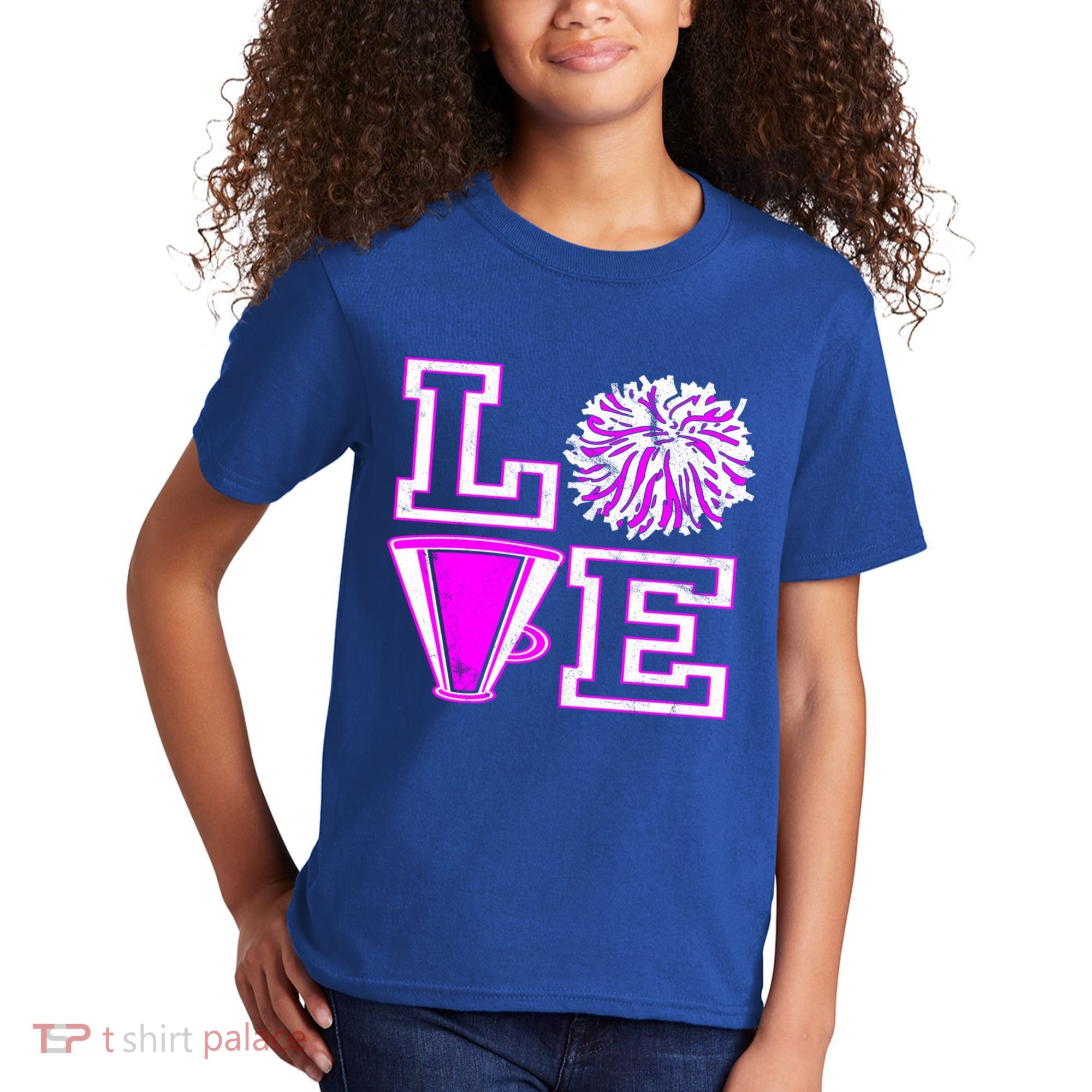 Love Cheer For N Cheerleader Gift Kids T-Shirt