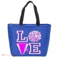 Love Cheer For N Cheerleader Gift Tote Bag thumb 0