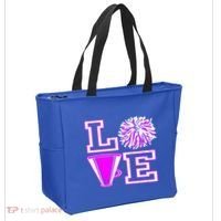 Love Cheer For N Cheerleader Gift Tote Bag thumb 2