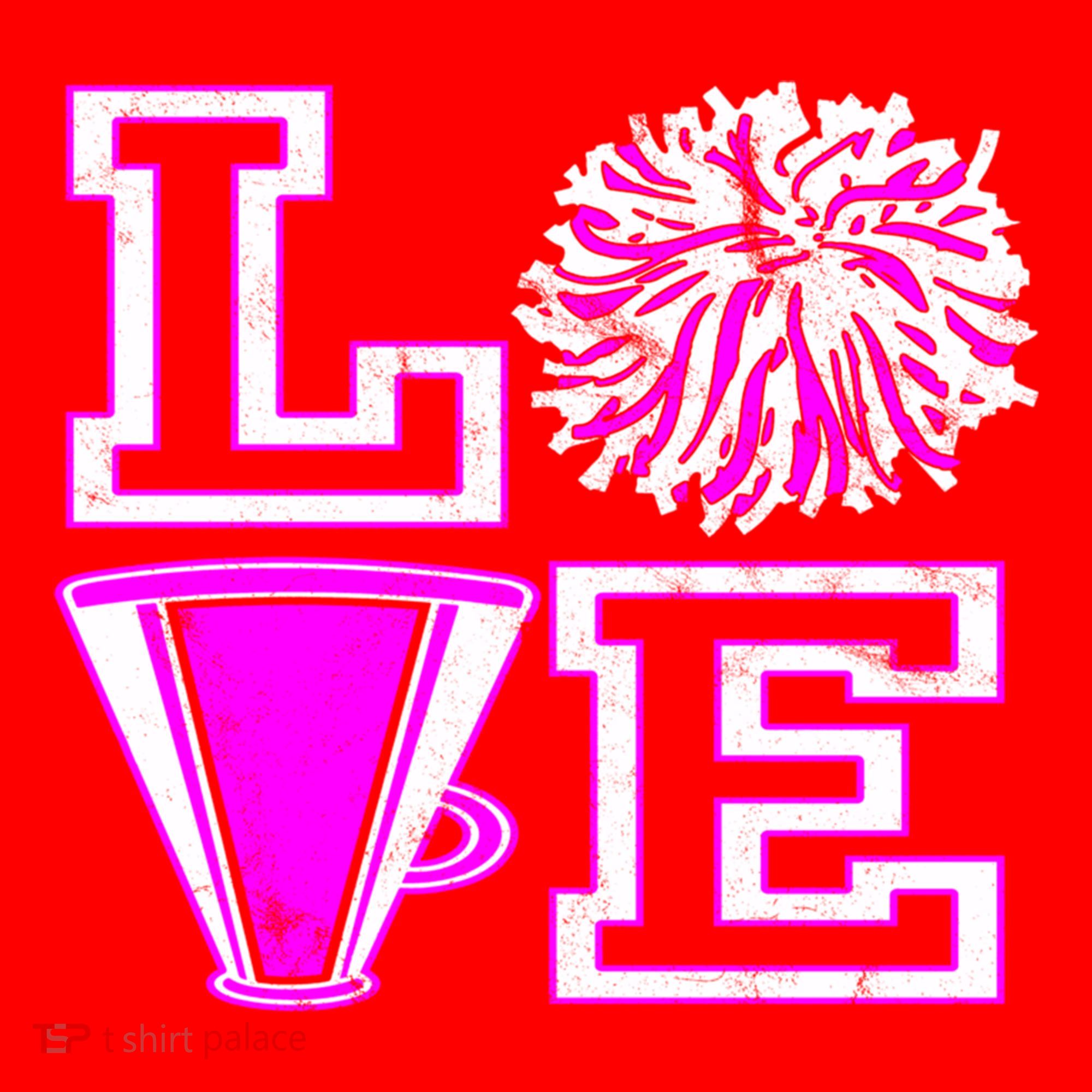 Love Cheer For N Cheerleader Gift Santa Hat