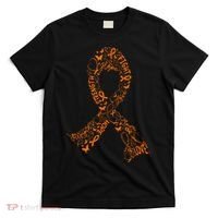 Leukemia Cancer Fight Warrior Orange Ribbon Awareness Gift T-Shirt thumb 0